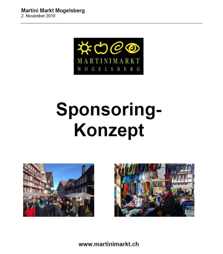 Sponsorkonzept Martinimarkt Mogelsberg Sponsorkonzept Martinimarkt Mogelsberg
